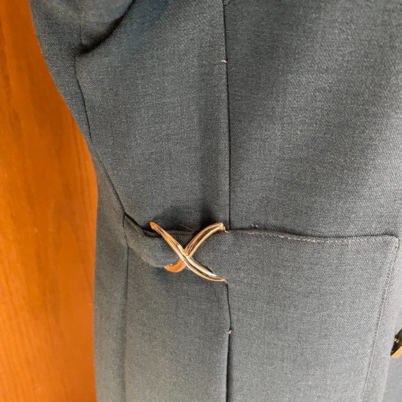 Vintage Women's Blue Wool jacket size small by Holly Poplin made in the USA. - Picture 6 of 10